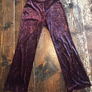 Faux snakeskin flare pants